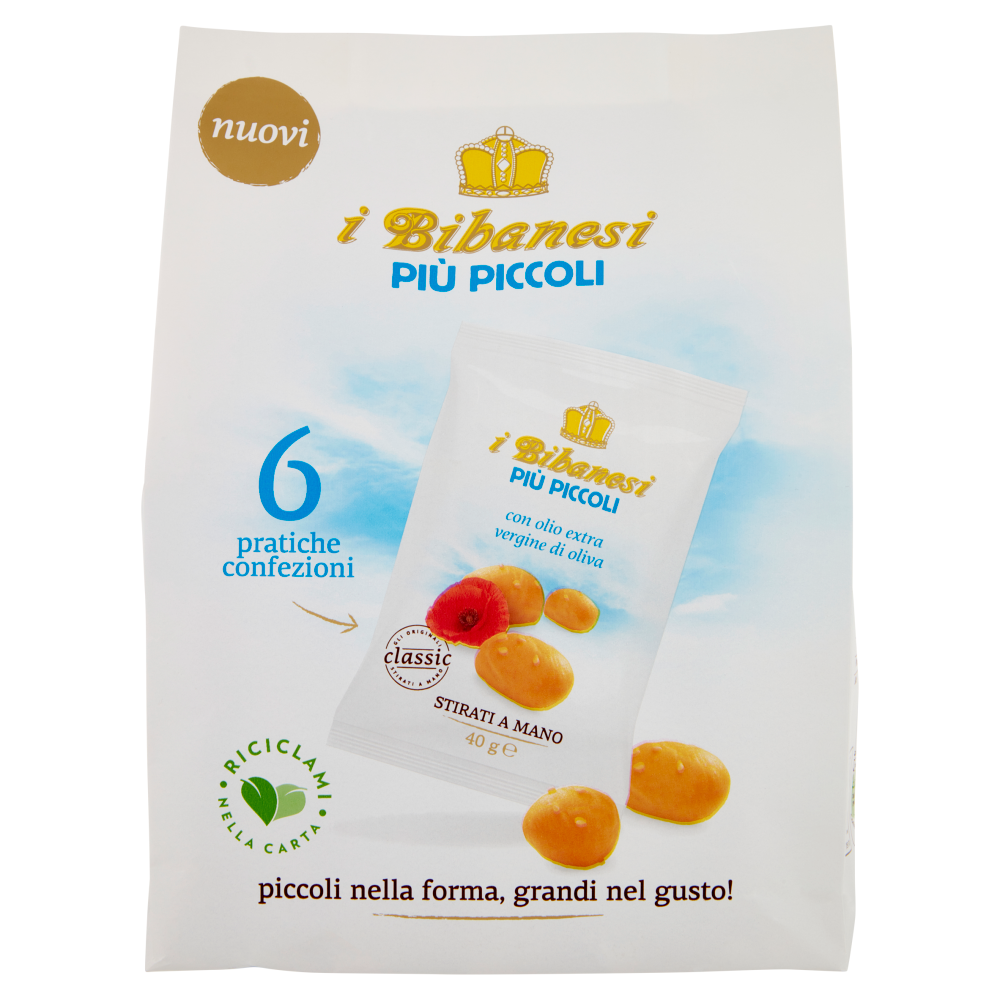 i Bibanesi pi&ugrave; Piccoli con olio extra vergine di oliva 6 x 40 g
