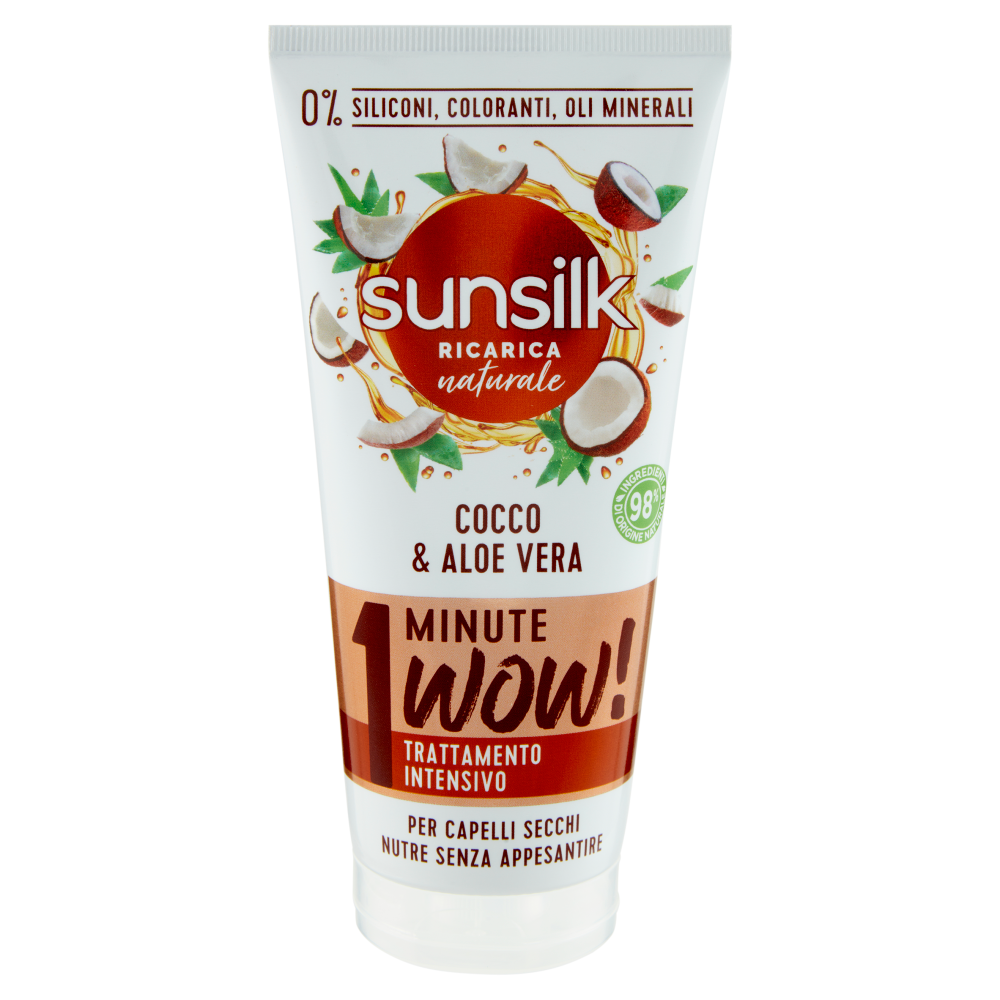 sunsilk Ricarica naturale Cocco & Aloe Vera 1 Minute Wow! Trattamento Intensivo 180 mL