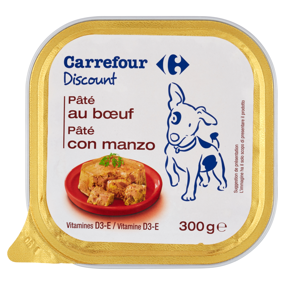 Carrefour Discount Paté con manzo per cani 150 g
