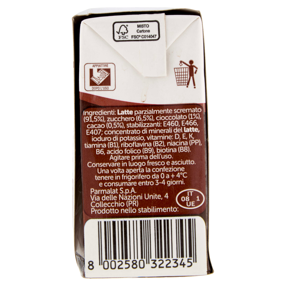 parmalat Latte con cioccolato per i ragazzi che crescono Disney Jr. 3 x 200 ml