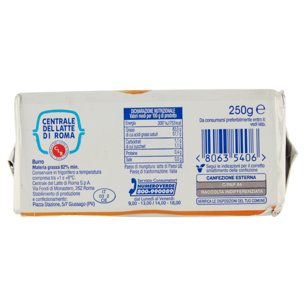 Centrale del Latte di Roma Burro Classico 250 g