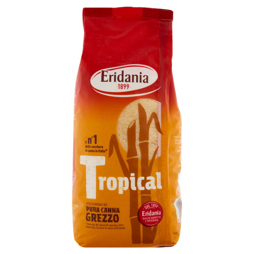 Eridania Tropical Zucchero di Pura Canna Grezzo 1 kg