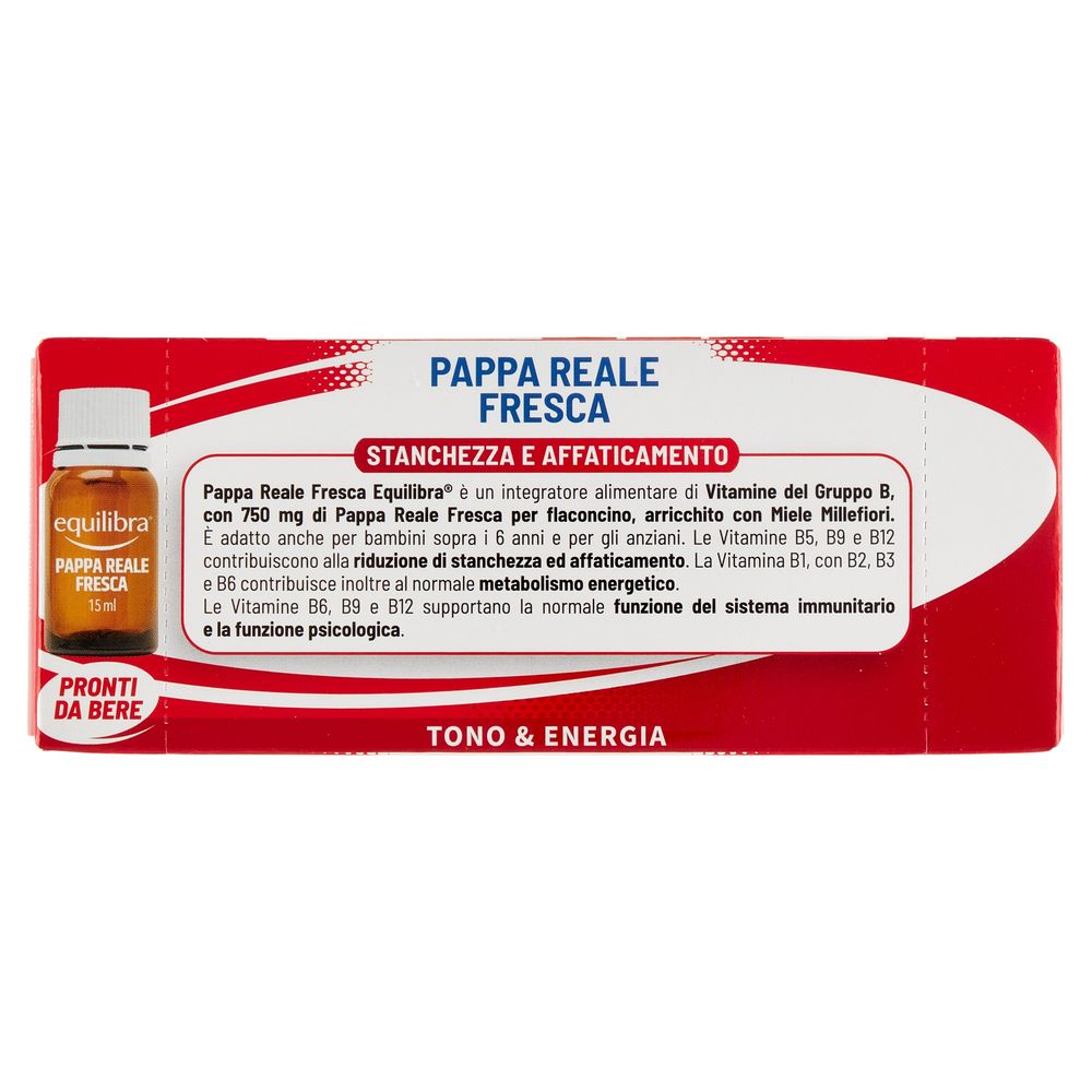 Equilibra Pappa Reale Fresca Stanchezza e Affaticamento 10 Flaconi Monodose 150 ml