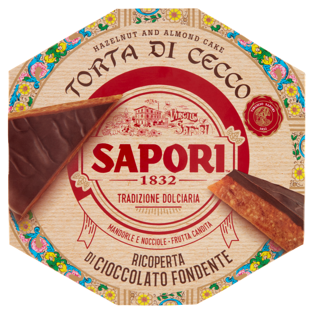 Sapori Torta di Cecco Ricoperta di Cioccolato Fondente 300 g