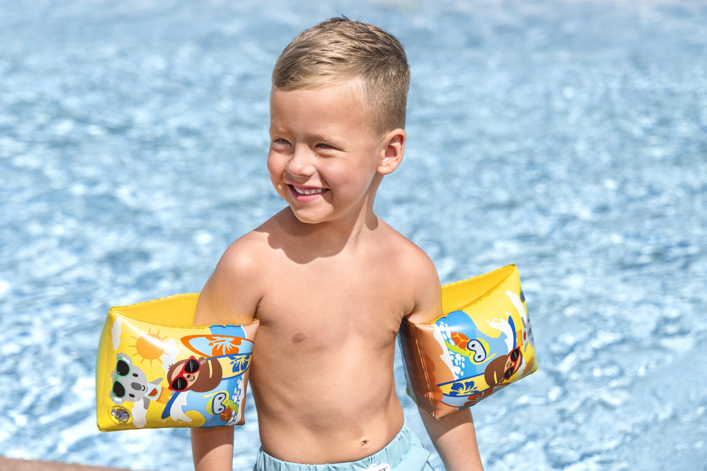 Bestway 32042 / 25 galleggiante per nuoto da bambini PVC Giallo Braccioli da nuoto