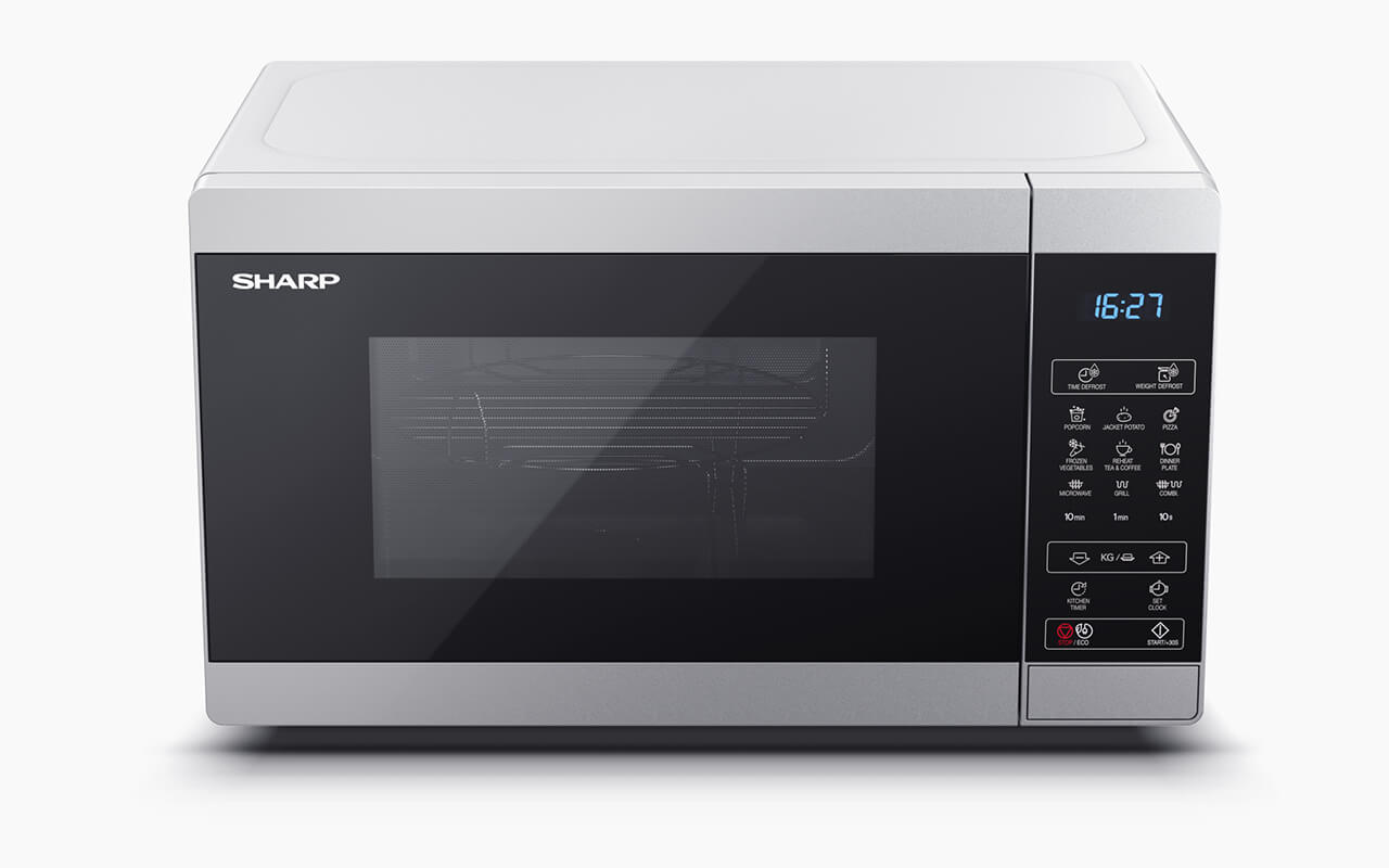 Sharp YC-MG02E-S forno a microonde Nero, Acciaio Microonde combinato Superficie piana 20 L 800 W