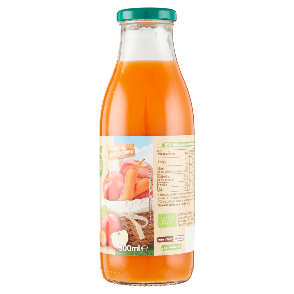 Carrefour Bio Bevanda di Mela e Carota 500 ml