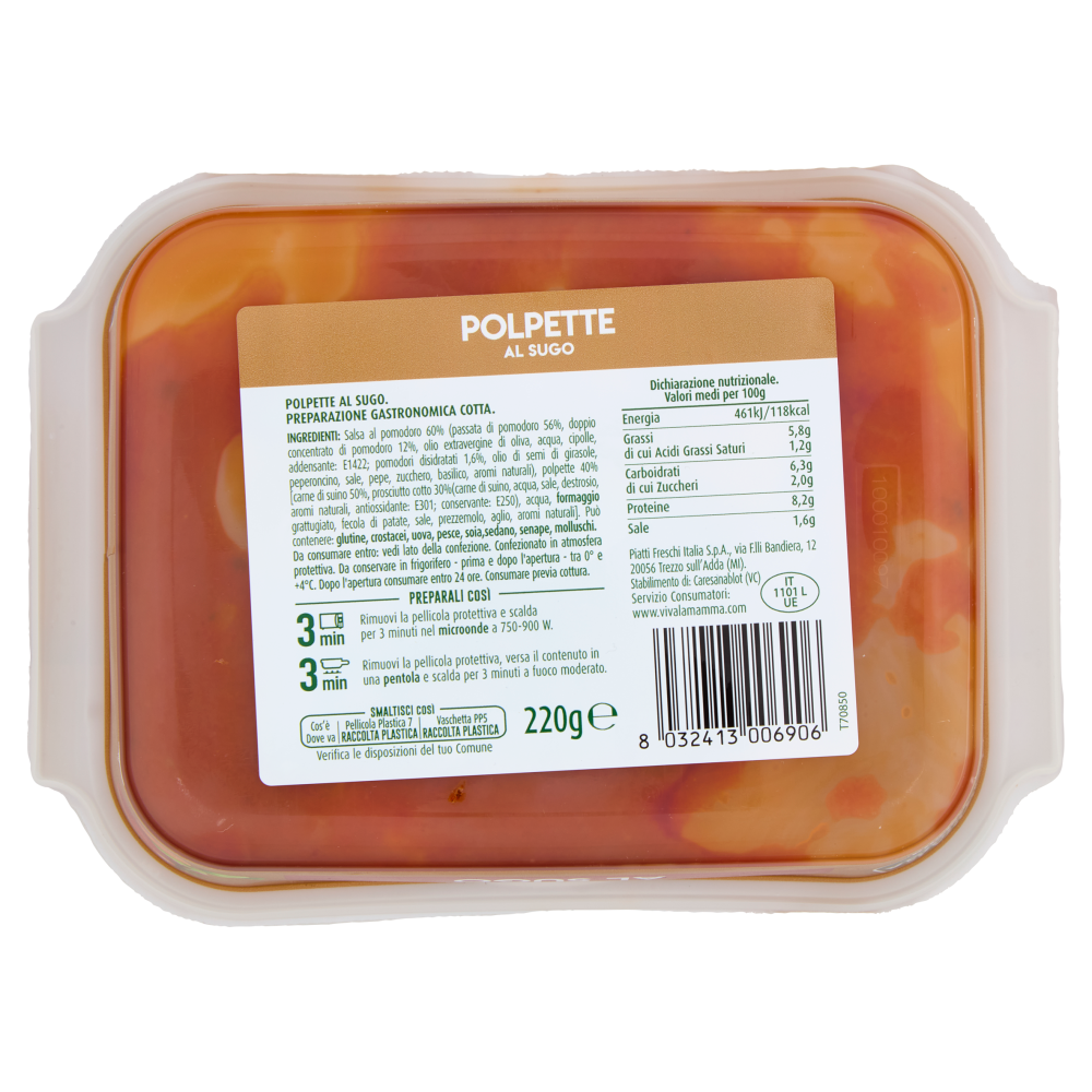 Viva la Mamma Polpette al Sugo 220 g