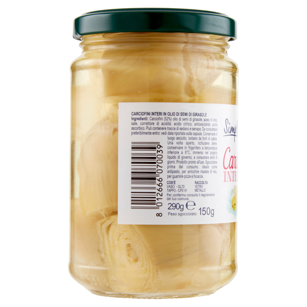 Simpl Carciofini Interi in Olio 290 g