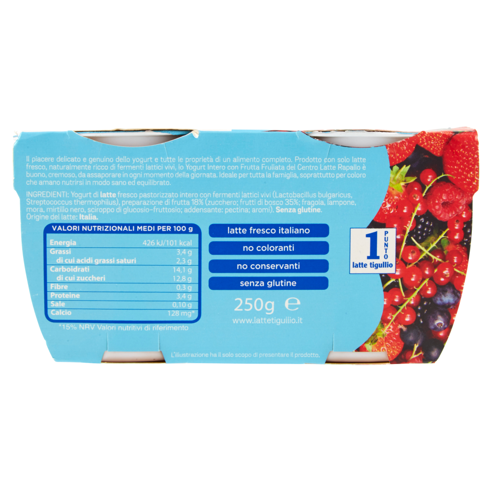 latte tigullio Yogurt Intero Frutti di Bosco 2 x 125 g