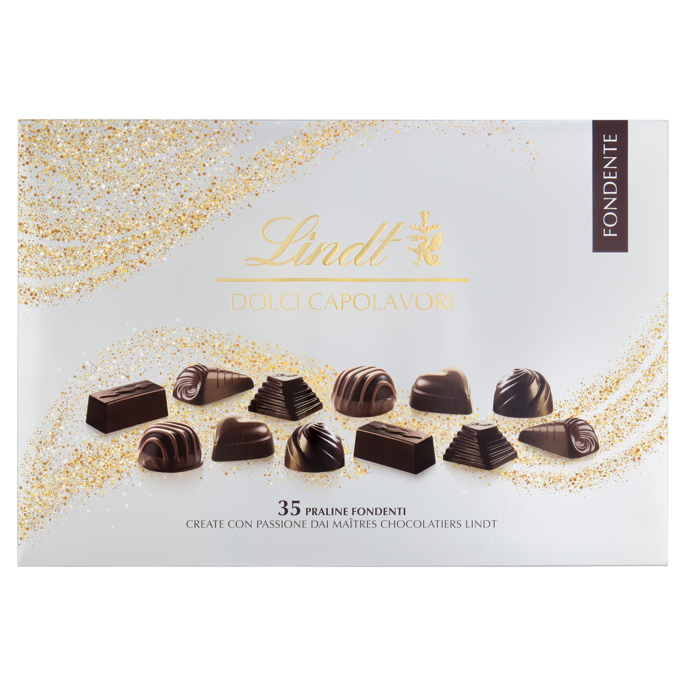 Lindt Dolci Capolavori Cioccolatini Assortiti Cioccolato Fondente Scatola Regalo 337 g