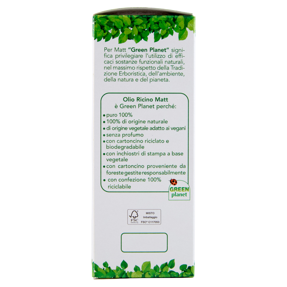 Matt olio Ricino Rinforzante Capelli - Ciglia - Unghie 100 ml