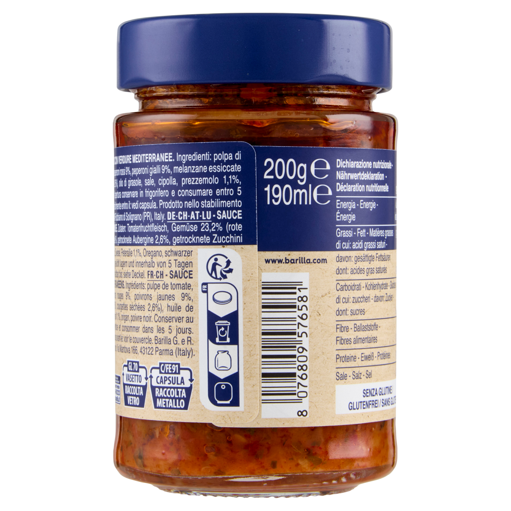 Barilla Pesto Rustico Mediterraneo 200g Carrefour