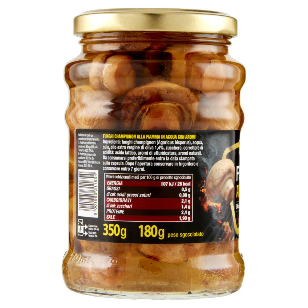 Berni Funghi alla Fiamma con Olio Extra Vergine di Oliva 350 g