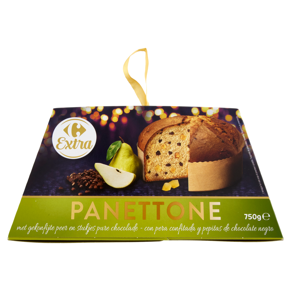 Carrefour Extra Panettone con Pere candite e gocce di Cioccolato fondente 750 g