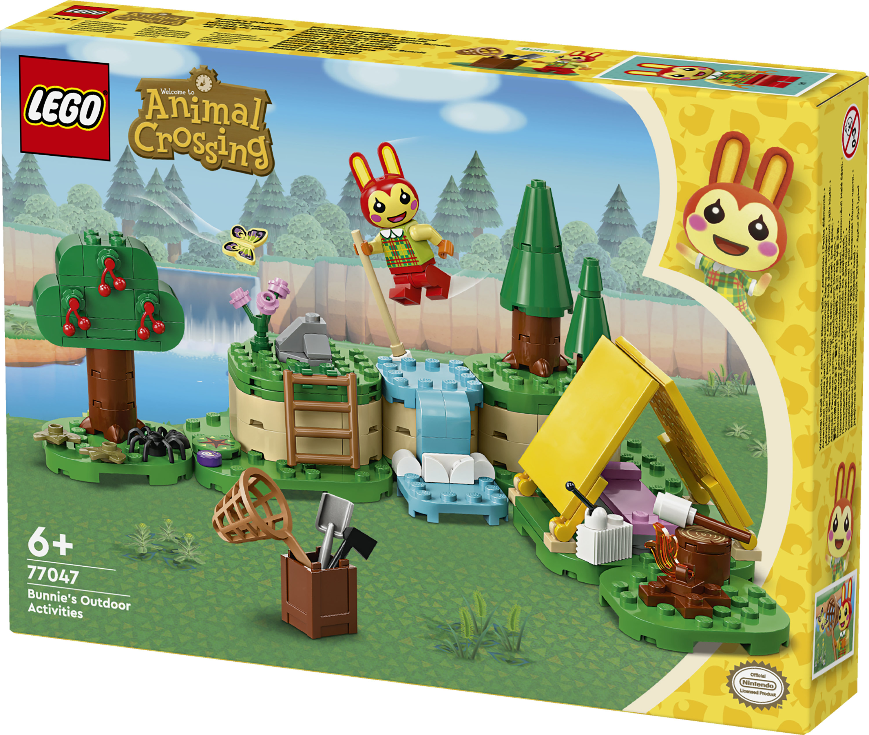 LEGO Animal Crossing 77047 Bonny in Campeggio, Giochi Creativi per Bambini 6+ con Coniglietto Giocattolo e Tenda da Costruire