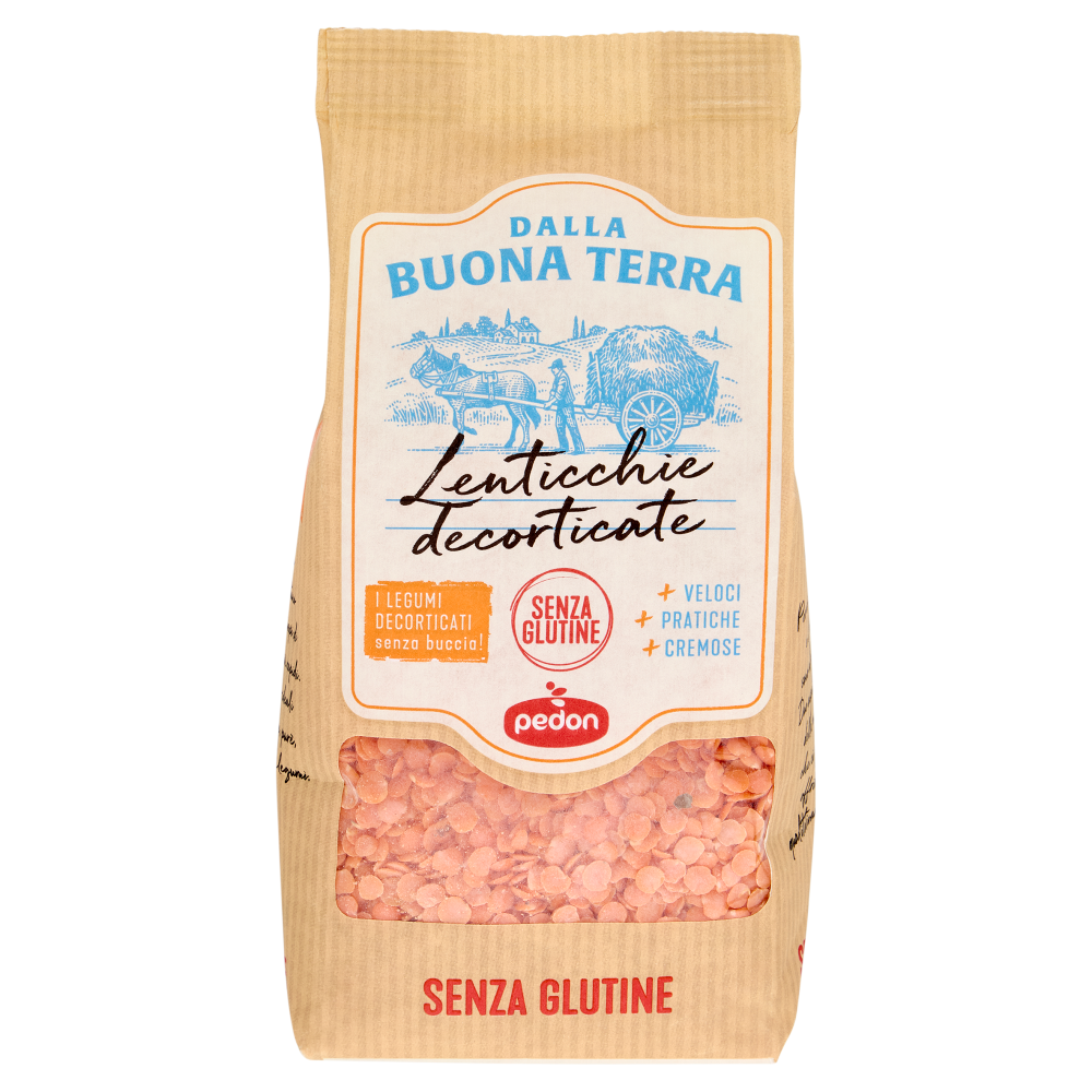 Dalla Buona Terra pedon Senza Glutine Lenticchie decorticate 350 g