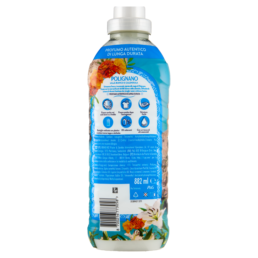 Lenor Essenze D'Italia Polignano Ammorbidente Concentrato Lillà Bianco e Calendula, 42 Lavaggi 882 m