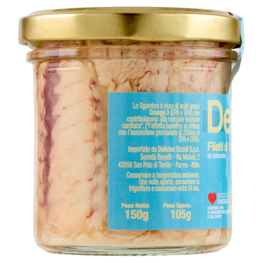 Delicius Filetti di Sgombro al naturale 150 g