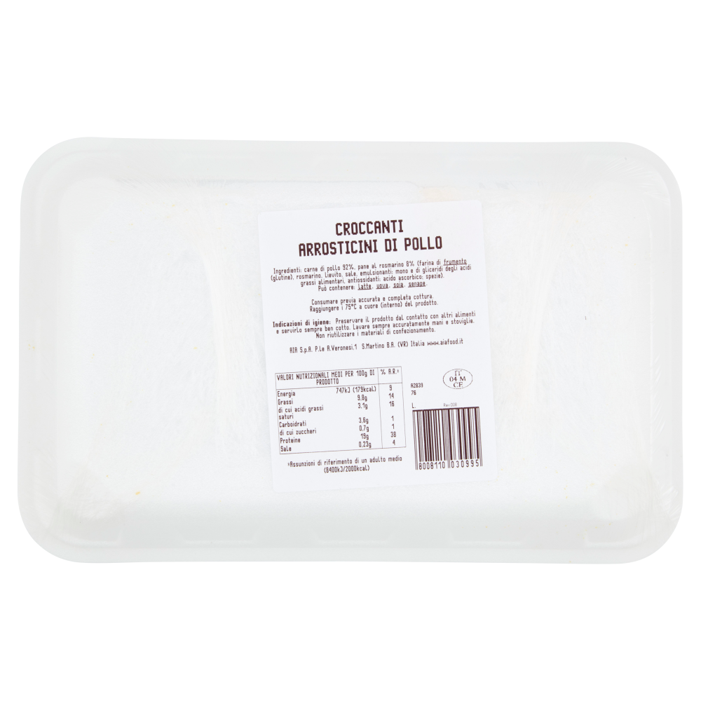 Aia Croccanti Arrosticini di Pollo con Panatura al Rosmarino 0,300 kg