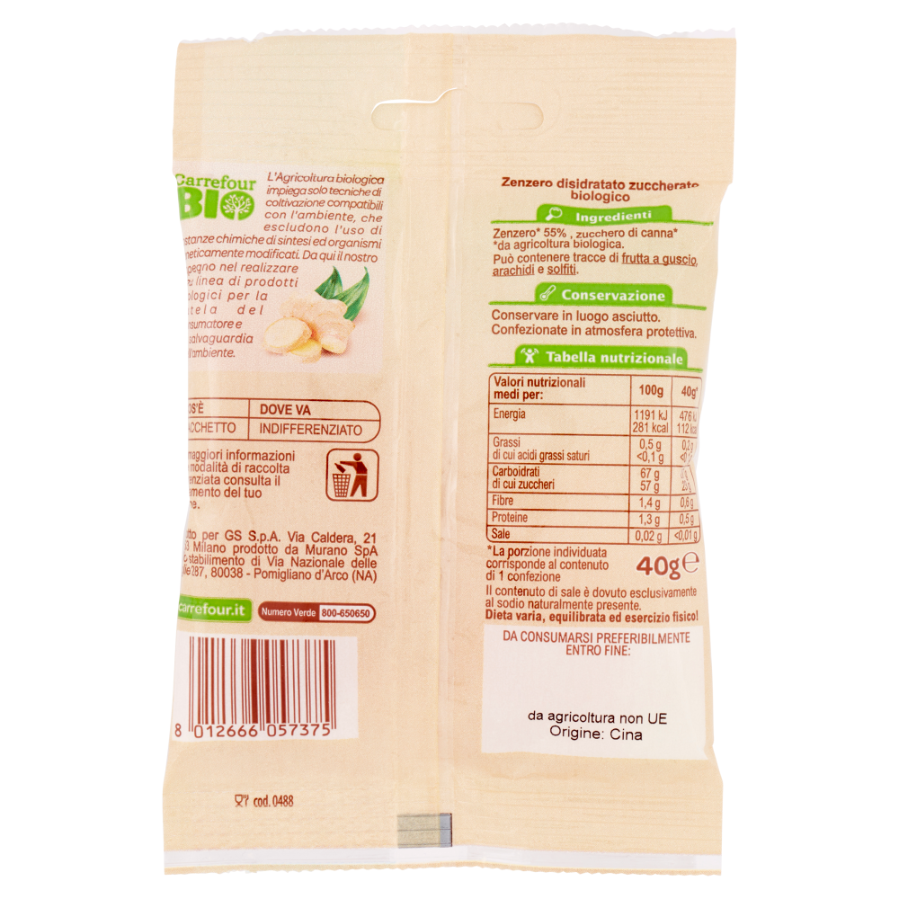 Carrefour Bio Zenzero disidratato 40 g