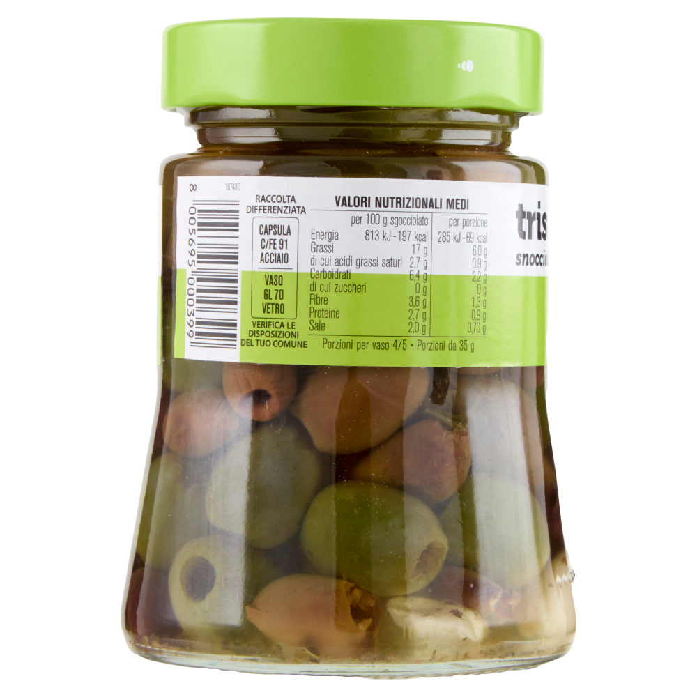 D'Amico tris olive italiane snocciolate 280 g