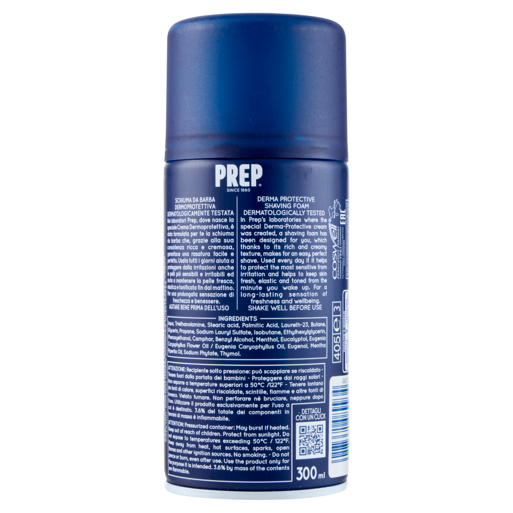 Prep Schiuma da Barba Dermoprotettiva Profumo Classico 300 ml