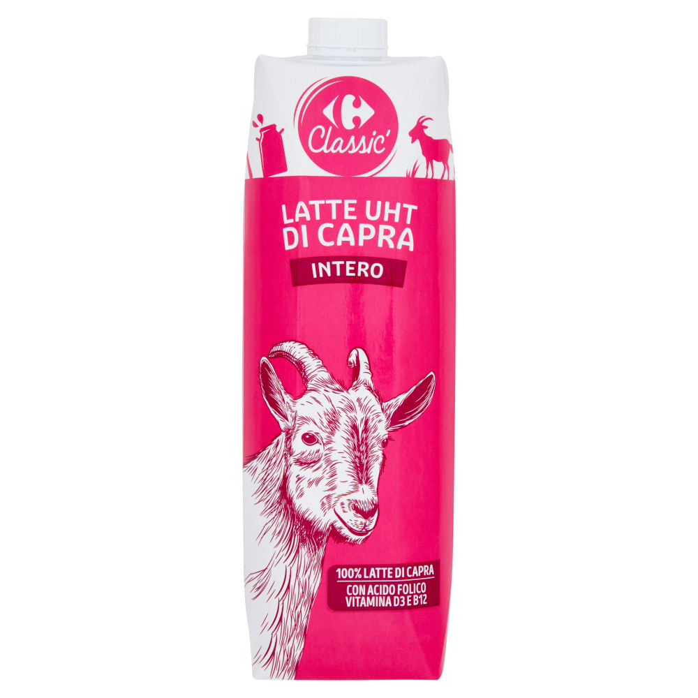 Carrefour Classic Latte UHT di Capra Intero 1 L