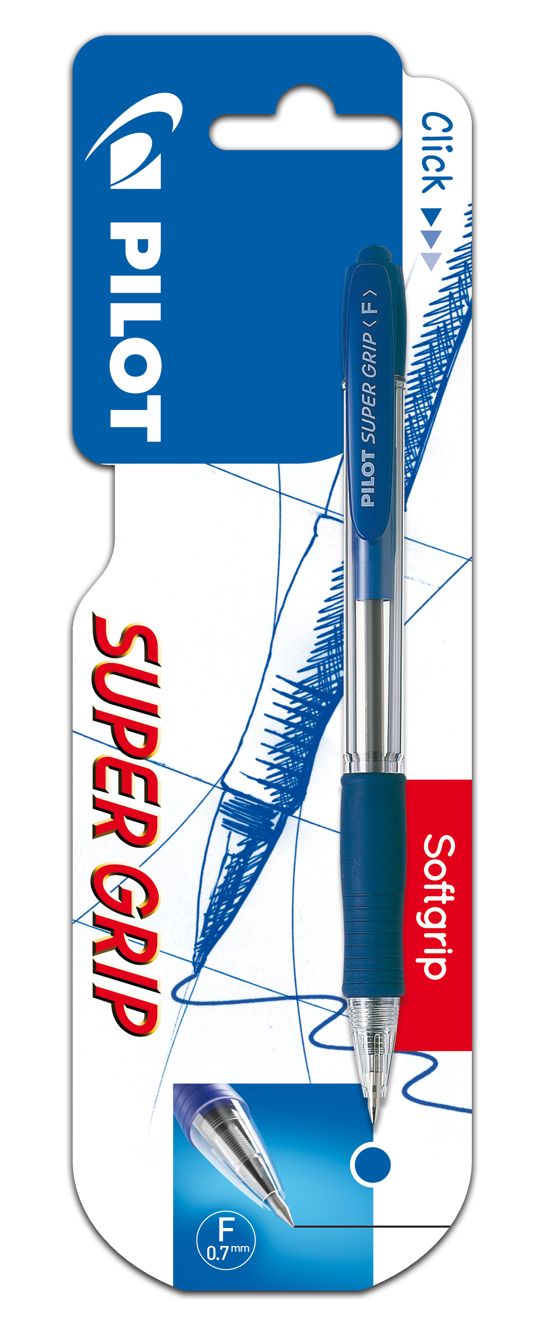 Pilot Penna A Sfera A Punta Fine Supergrip Blu