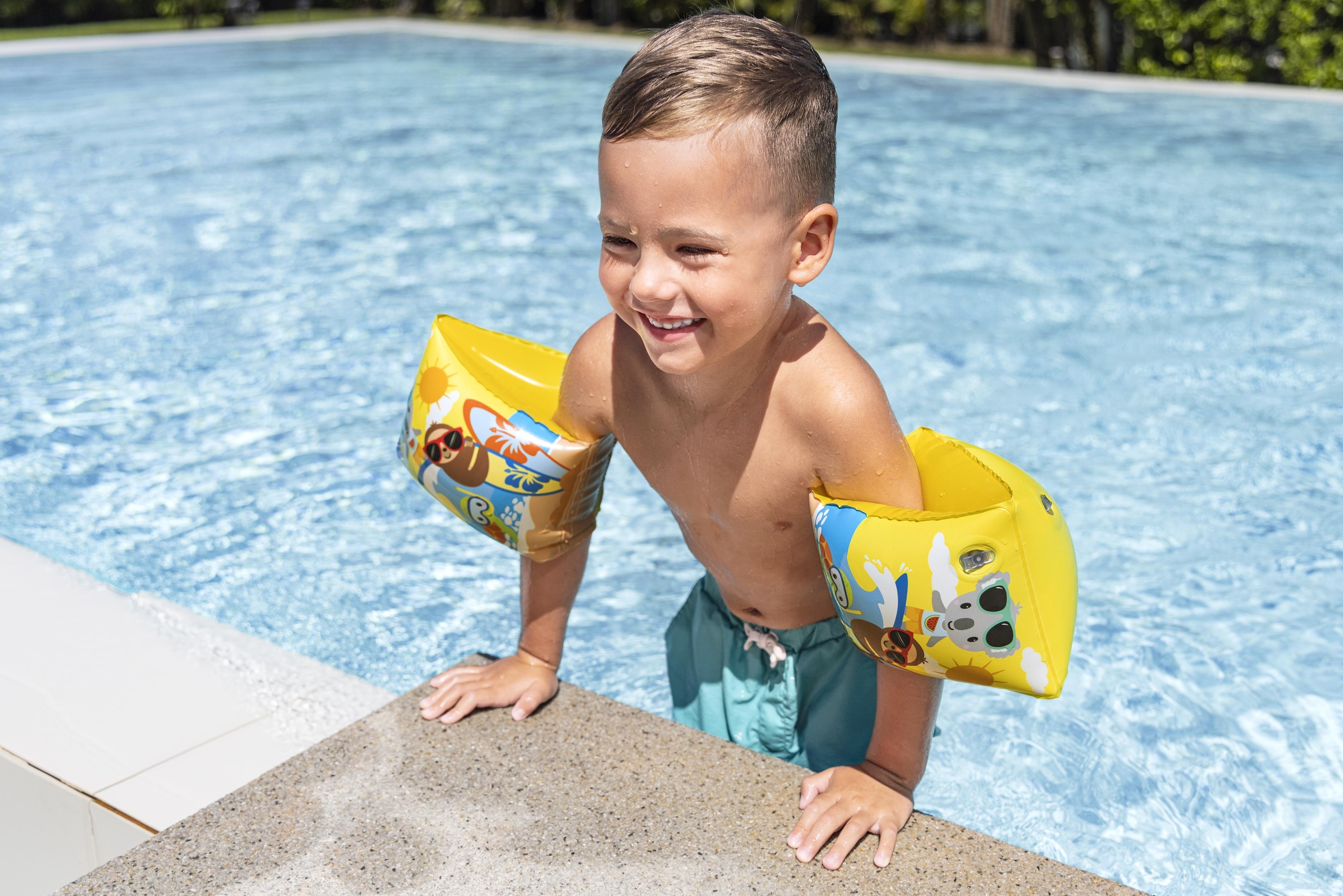 Bestway 32042 / 25 galleggiante per nuoto da bambini PVC Giallo Braccioli da nuoto