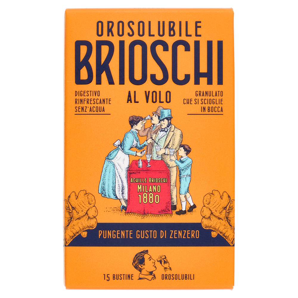 Brioschi Orosolubile al Volo Pungente Gusto di Zenzero 15 x 1 g