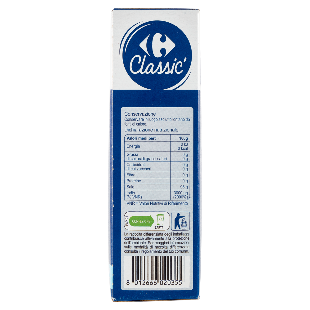 Carrefour Classic Sale Marino Grosso Iodato 1 Kg