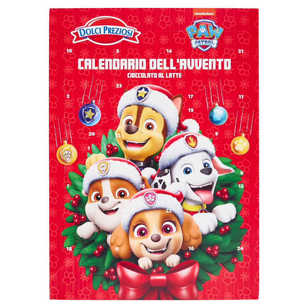 Dolci Preziosi Calendario dell'Avvento Cioccolato al Latte Paw Patrol 75 g
