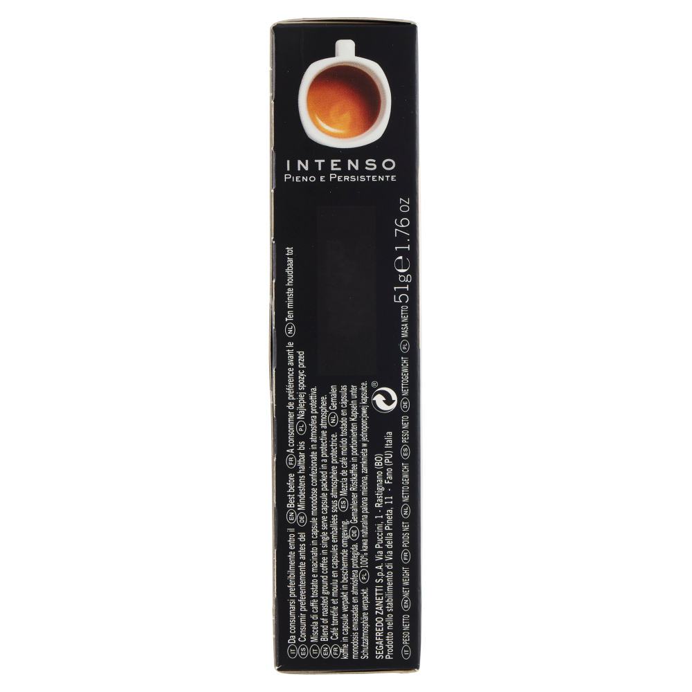 Segafredo Zanetti Espresso Intenso 10 Capsule Compatibili Nespresso* 51 g