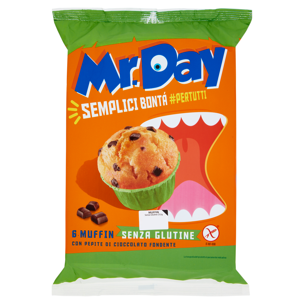 Mr Day Muffin Integrali ai Frutti Rossi Confezione da 6 Muffin - Buonitaly