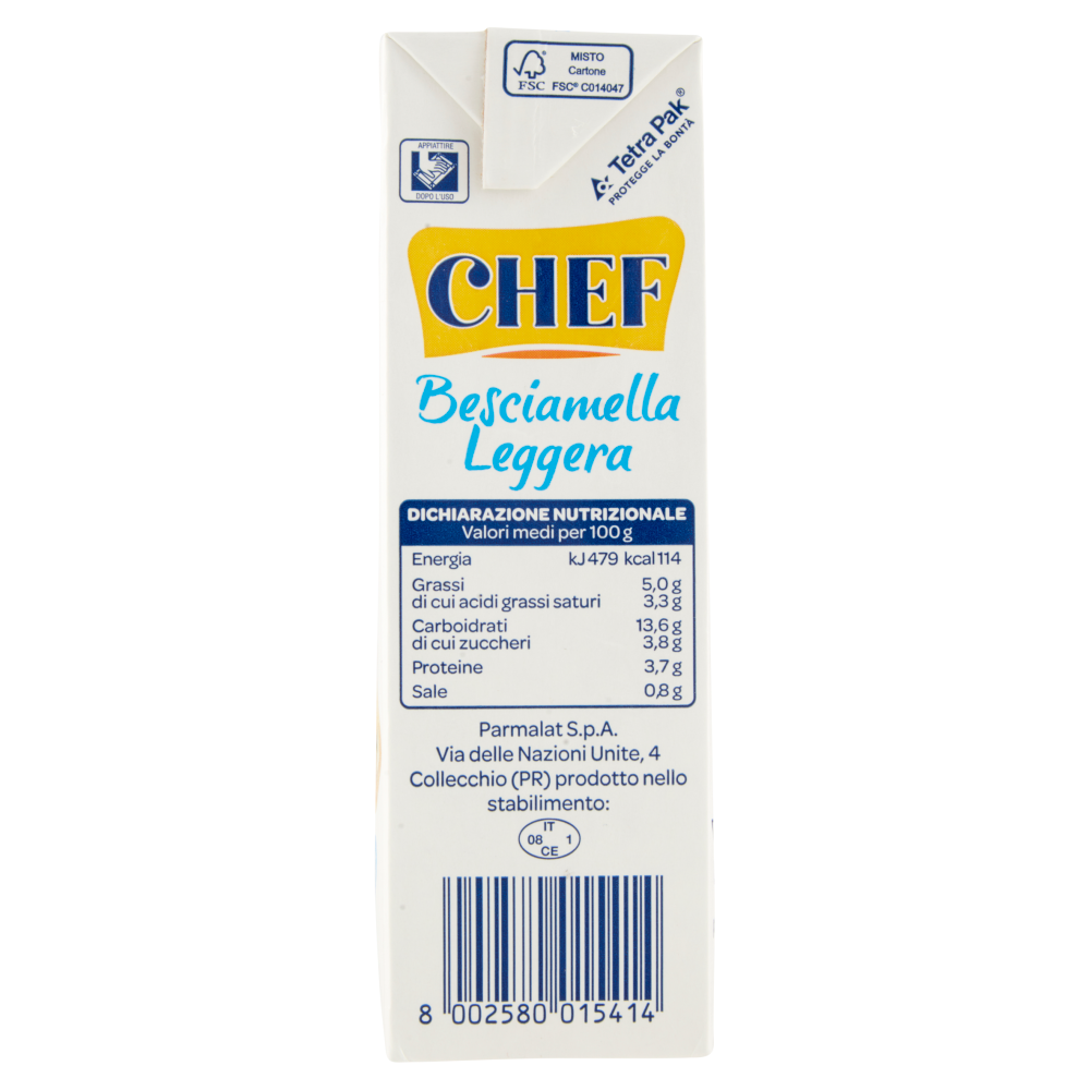 Chef Besciamella Leggera 500 ml