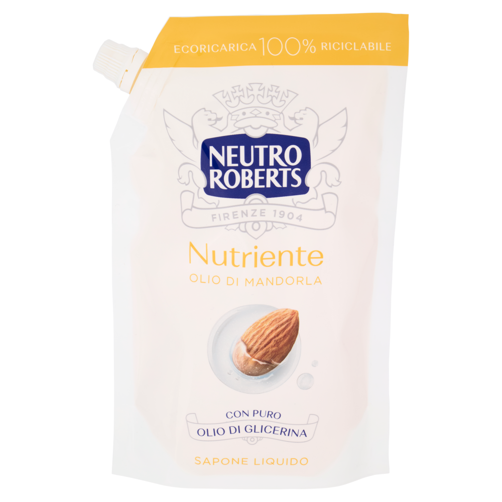 Neutro Roberts Nutriente Olio di Mandorla Sapone Liquido Ecoricarica 400 ml