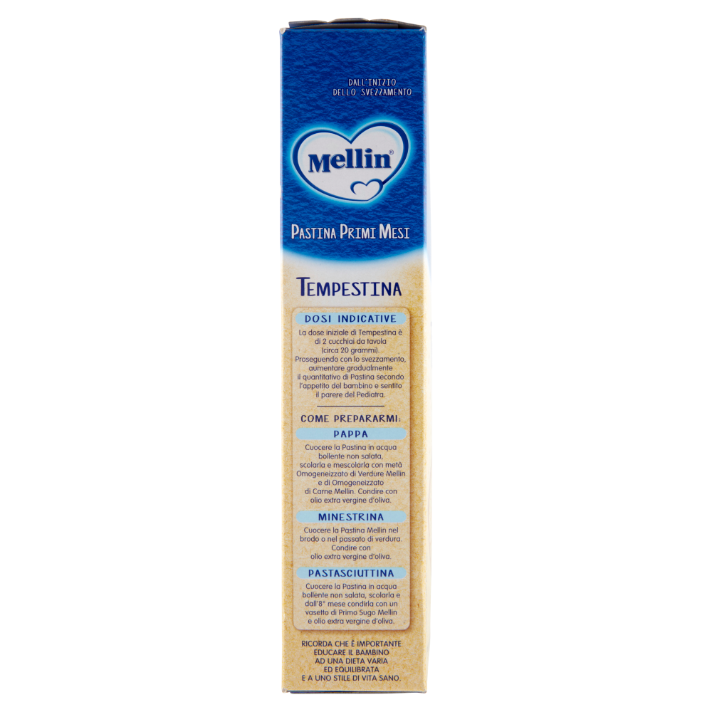 MELLIN Pastina 100% Naturale Tempestina con farina Grano Tenero 320 g