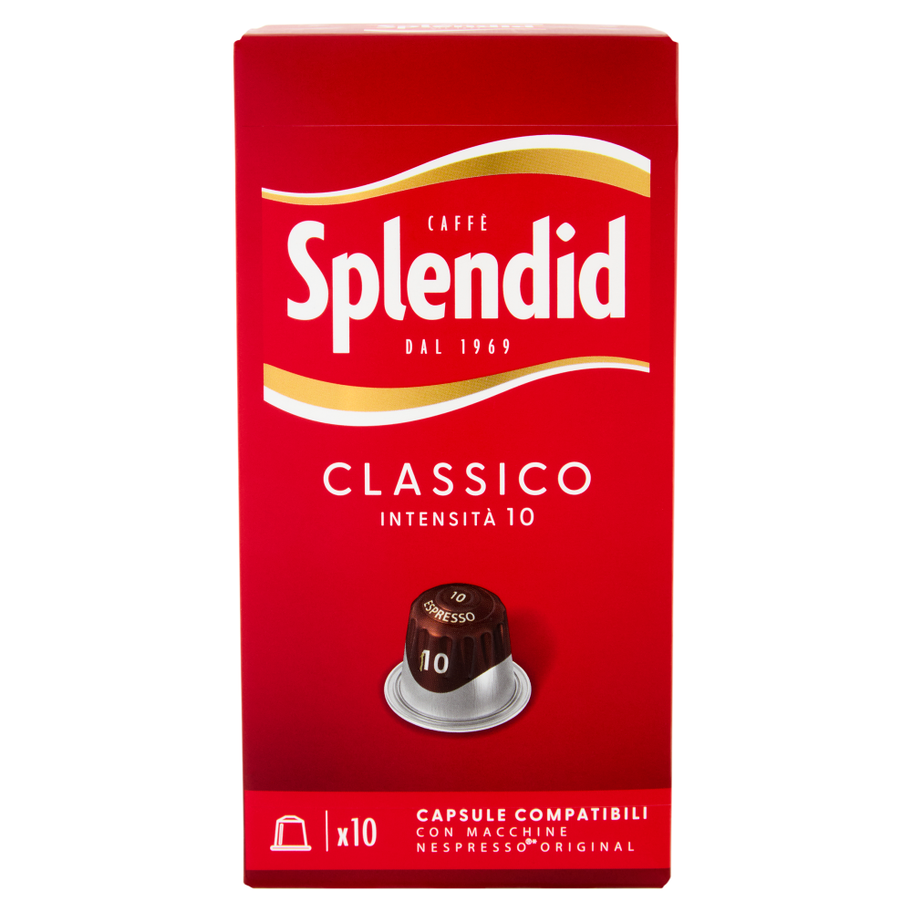 Splendid Classico 10 - 10 Capsule Caff&egrave; Compatibili con Macchine Nespresso*&reg; Original 52g
