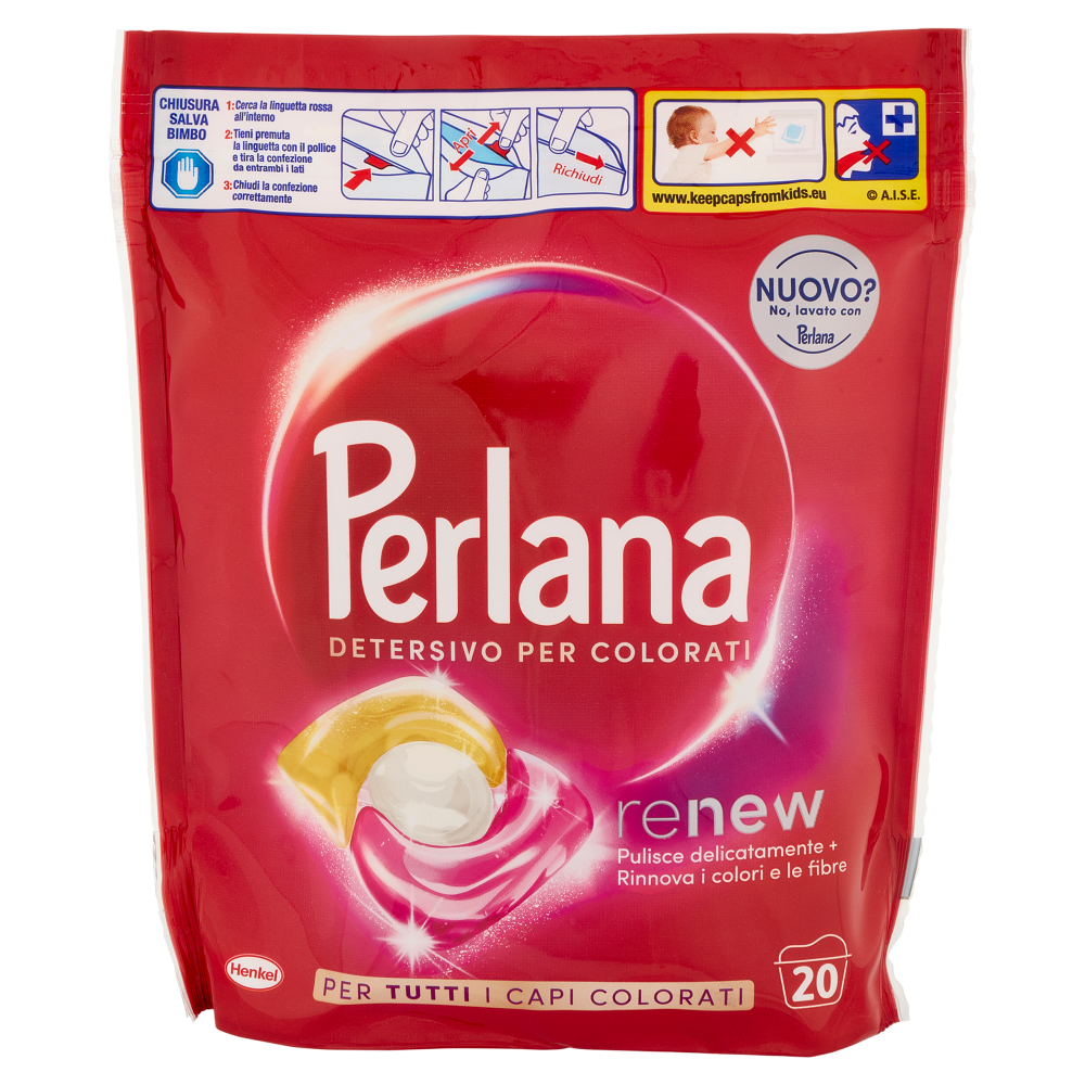 PERLANA Caps Detersivo Colorati 20 lavaggi 20 x 13,5 g