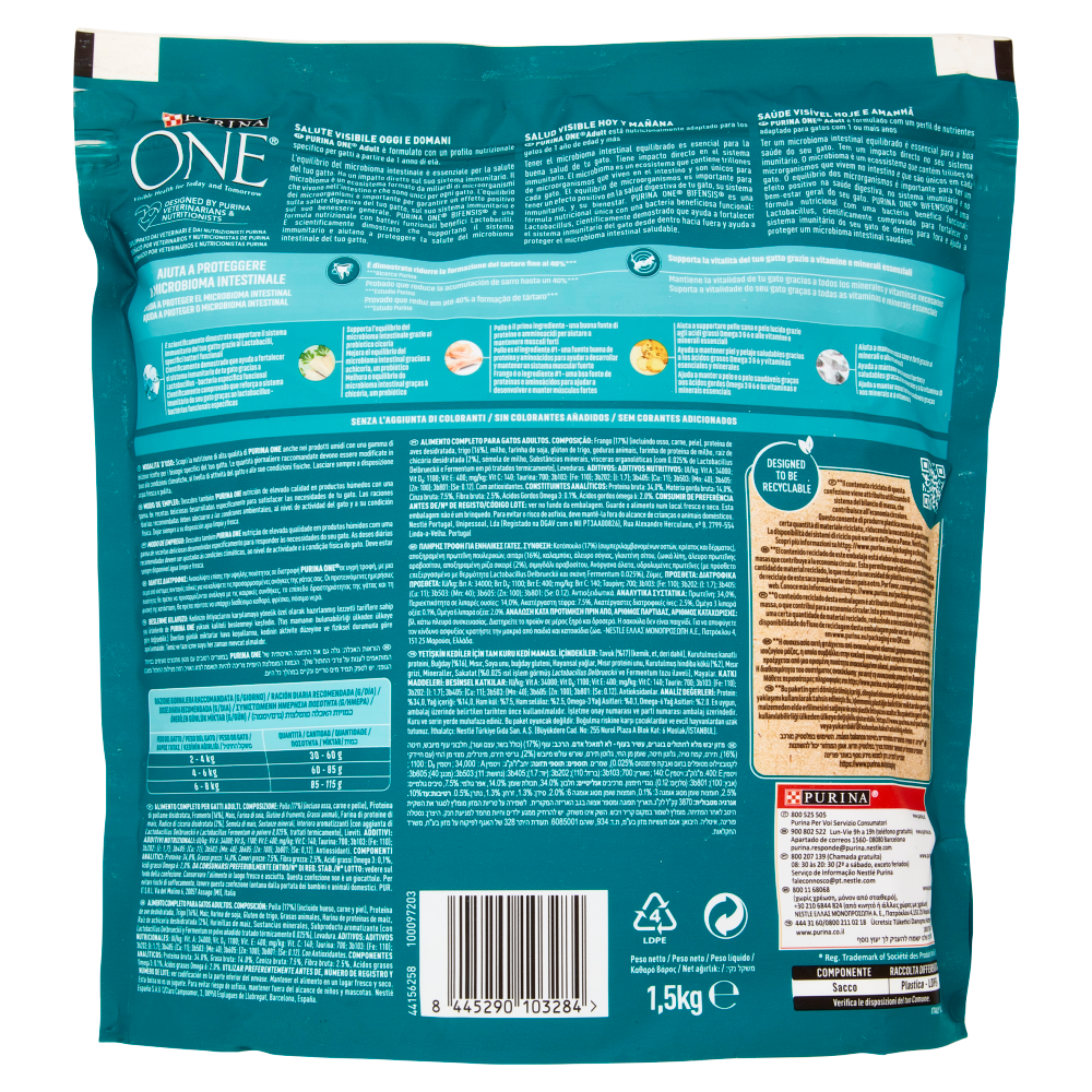 PURINA ONE Adult Ricco in Pollo 1,5 kg