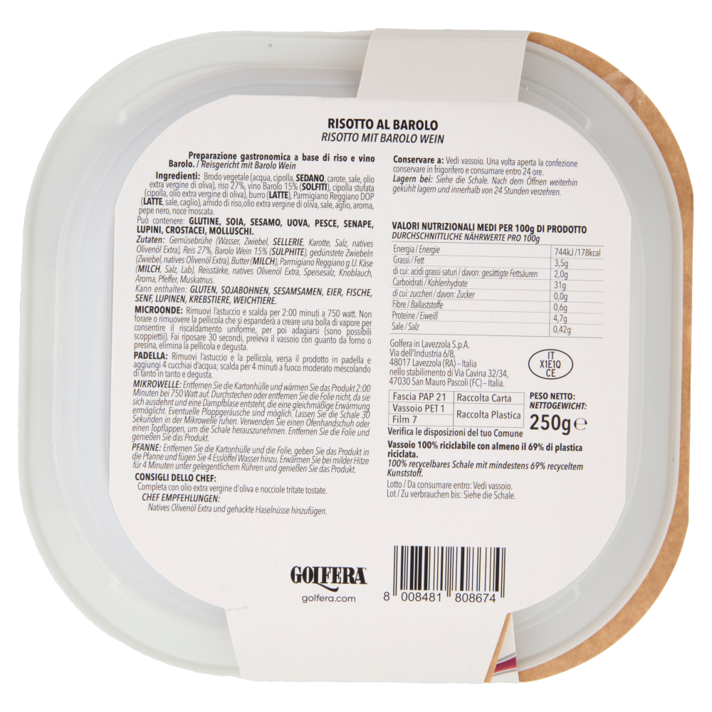 Golfera Ben Fatto Risotto al Barolo 250 g