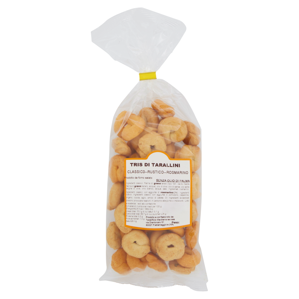 Tris di Tarallini Classico - Rustico - Rosmarino 200 g