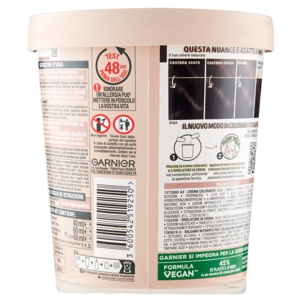 Garnier GOOD 2.0 Nero, colorazione permanente senza ammoniaca, 90% origine naturale