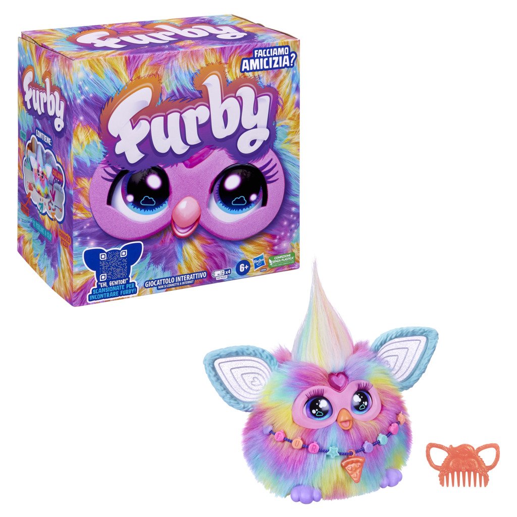 Furby Arcobaleno, giocattolo di peluche interattivo