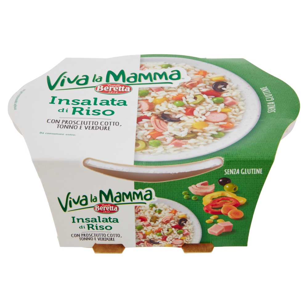 Viva la Mamma Insalata di Riso con Prosciutto Cotto, Tonno e Verdure 400 g