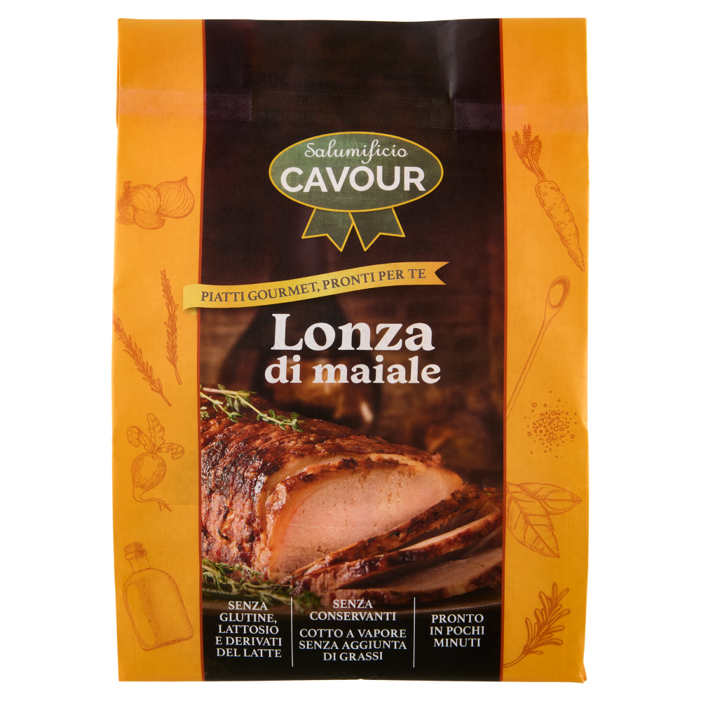 Salumificio Cavour Piatti Gourmet, Pronti per Te Lonza di maiale 350 g