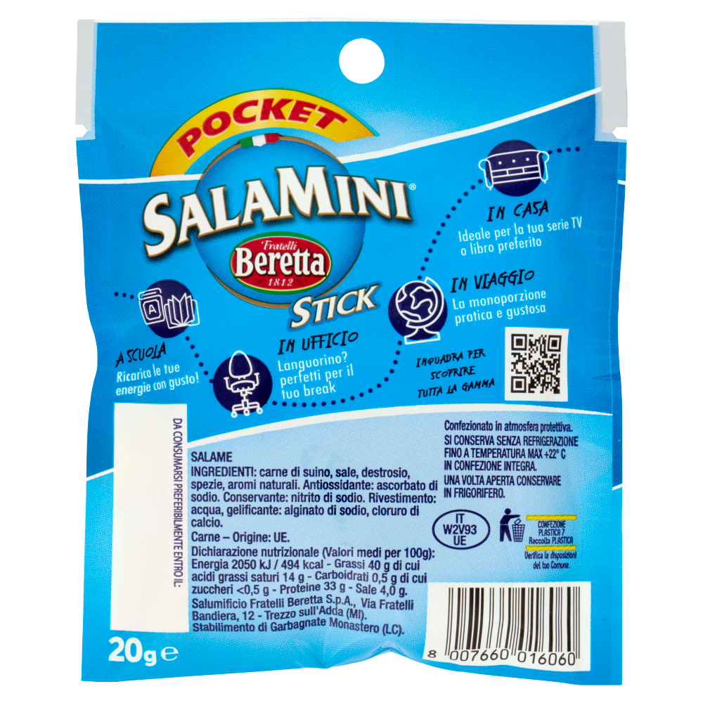 Fratelli Beretta SalaMini Stick Pocket Classici 20 g