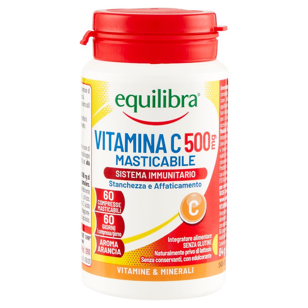 Equilibra Vitamina C 500mg Masticabile Sistema Immunitario 60 x 1,4 g