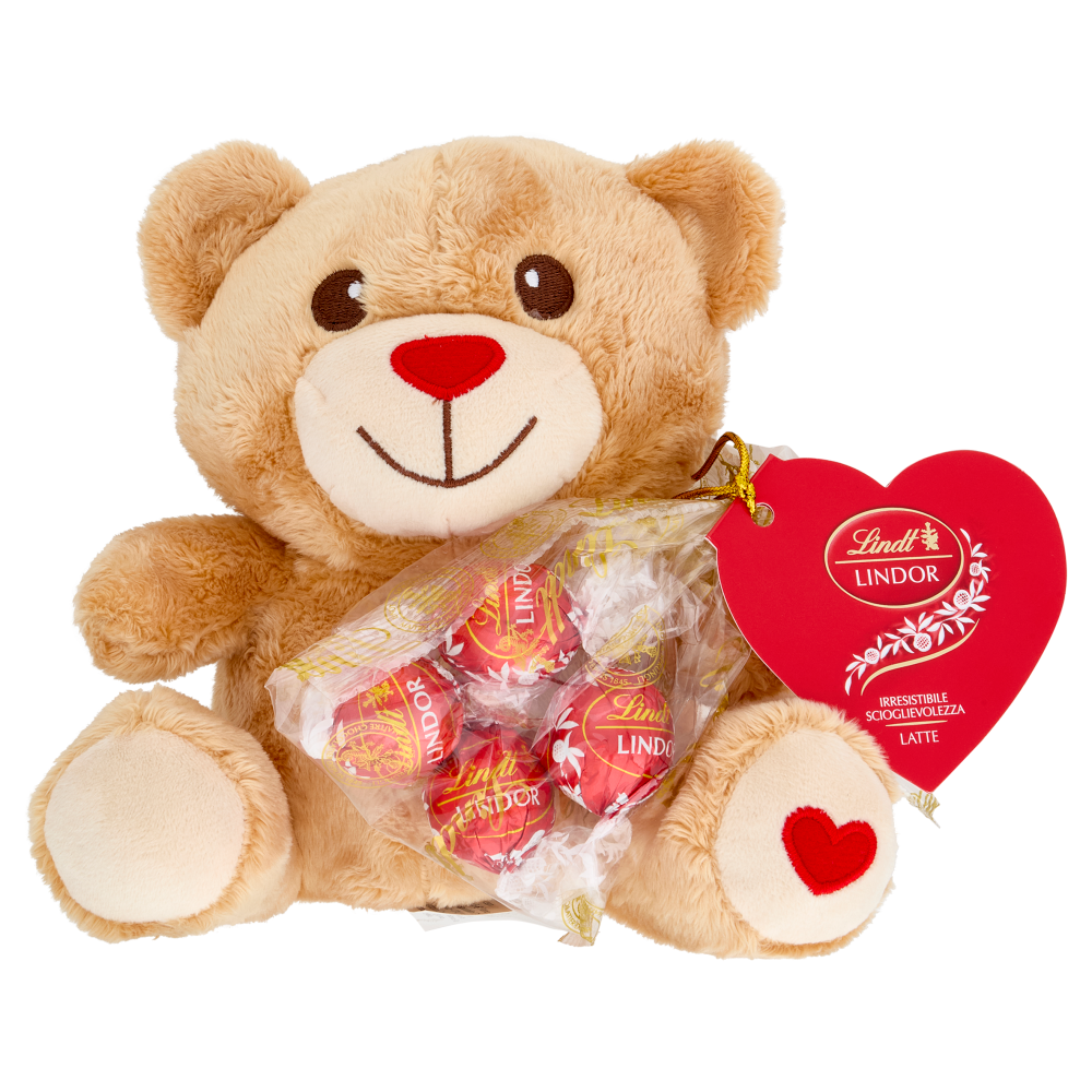 Lindt Lindor peluche orso San Valentino cioccolatini al latte 100 g